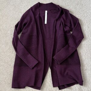 Lululemon Athletica Deep Purple Cardigan excellent condition size 2